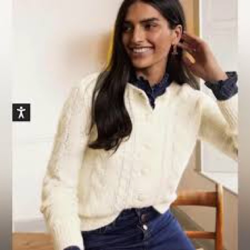 Boden - Claire Cardigan Ivory - US size 14